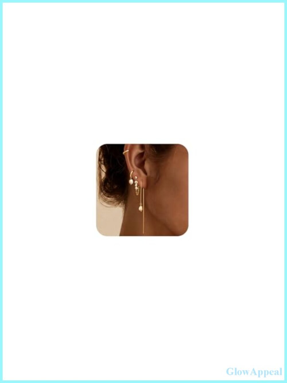 14K Gold Plated Pearl Huggie Hoop Earrings for Women